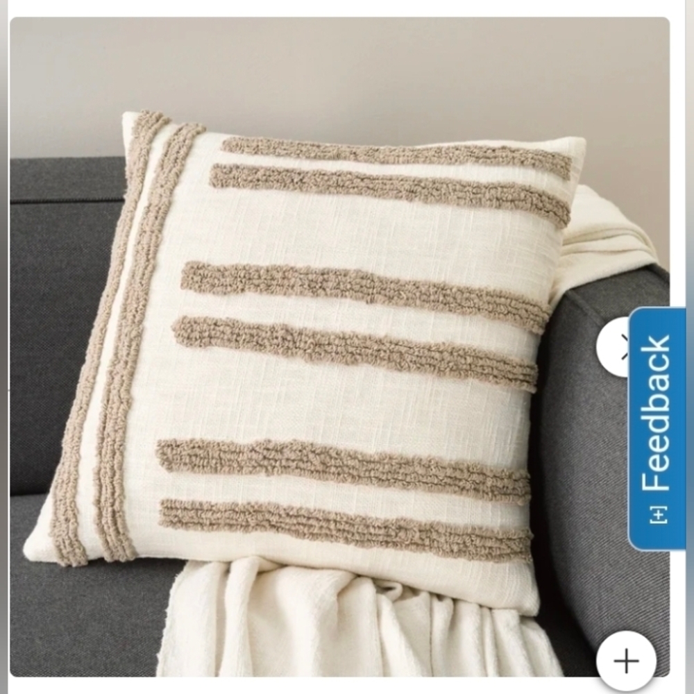 Mina Victory Cotton 20” x 20” Decor Pillow Cover , 2-pack